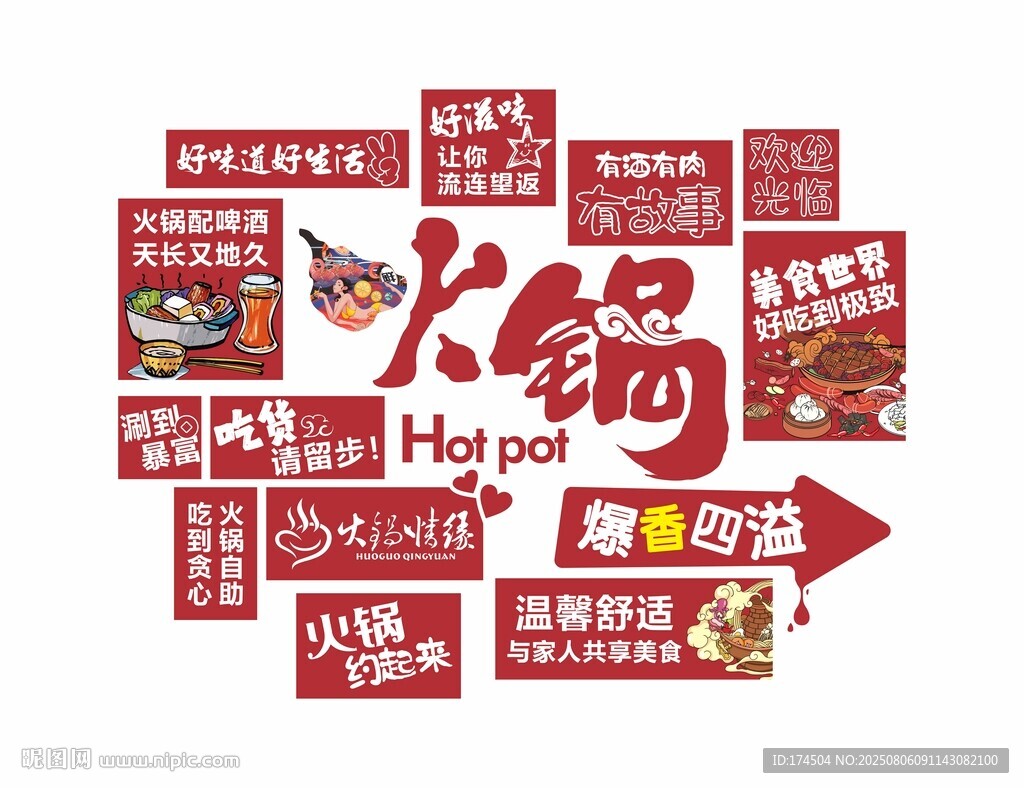 自助火锅文化墙