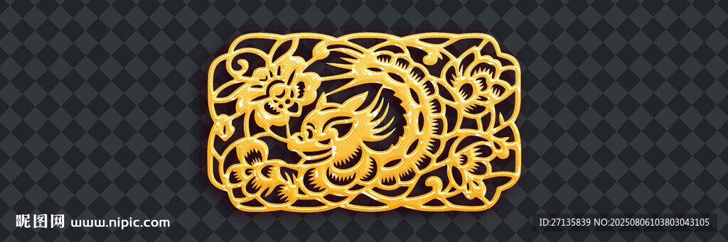 金色龙纹图案