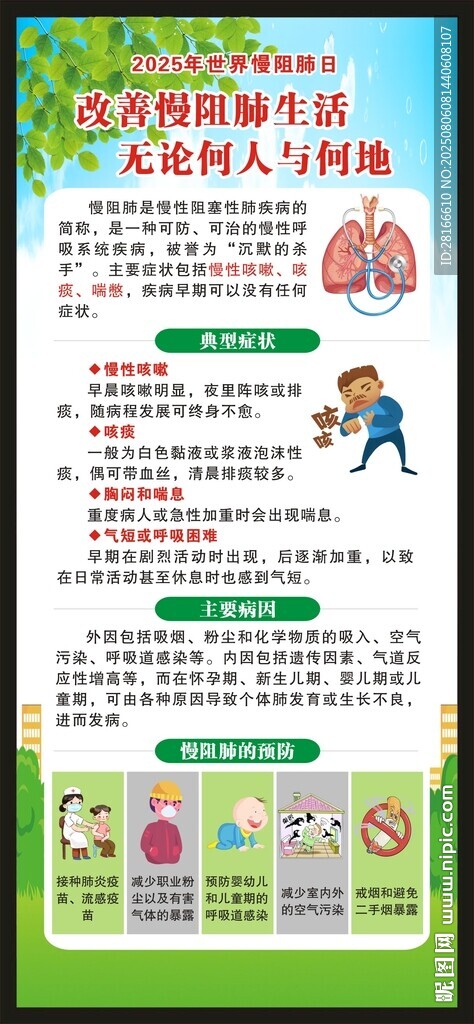 世界慢阻肺日展架