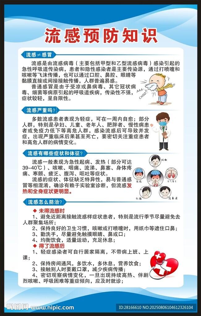预防流感知识海报