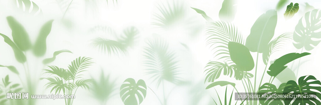 雾气磨砂膜效果绿植贴图