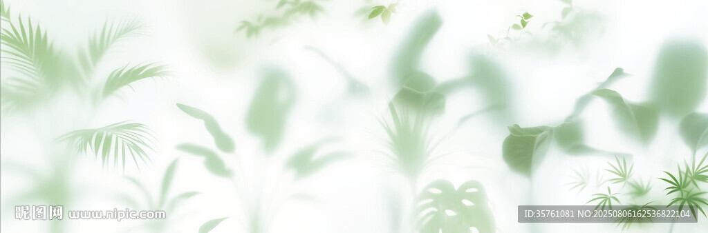 雾气磨砂膜效果绿植贴图