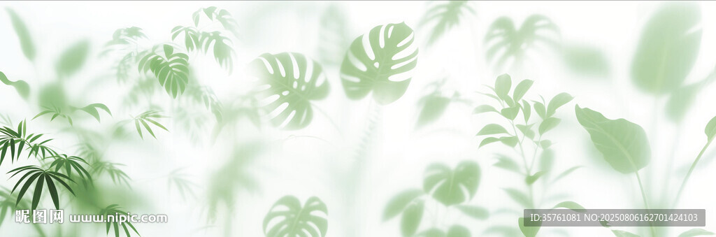 雾气磨砂膜效果绿植贴图