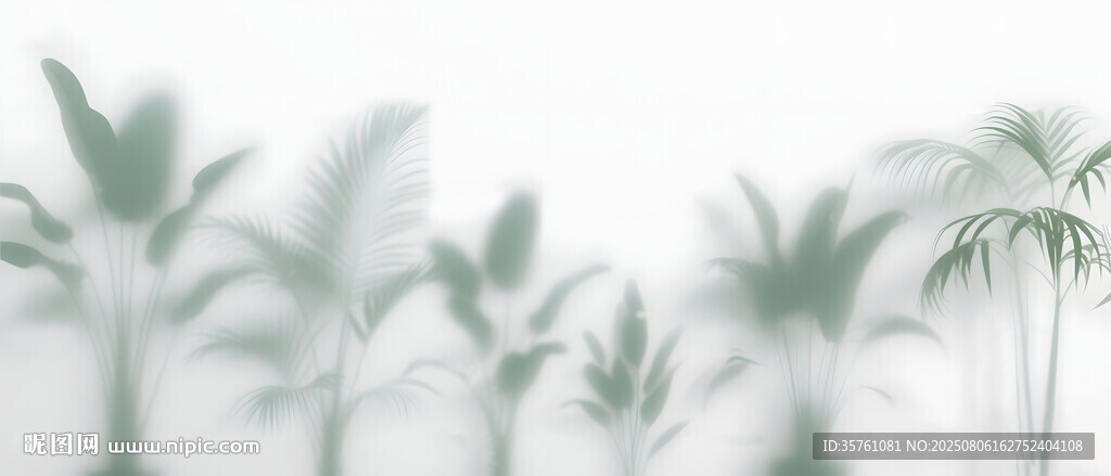 雾气磨砂膜效果绿植贴图