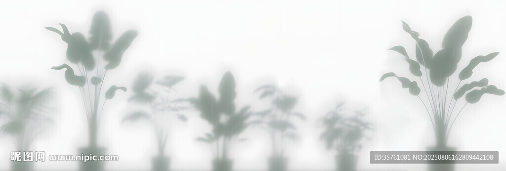 雾气磨砂膜效果绿植贴图
