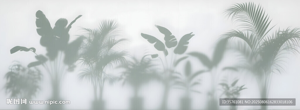 雾气磨砂膜效果绿植贴图