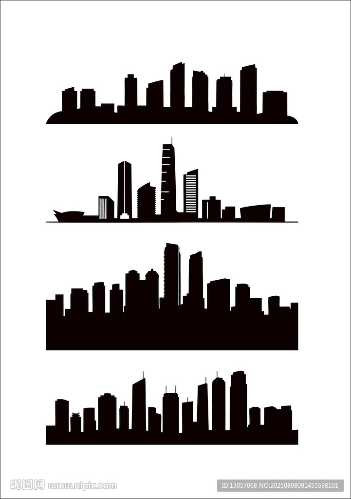 城市建筑剪影集合