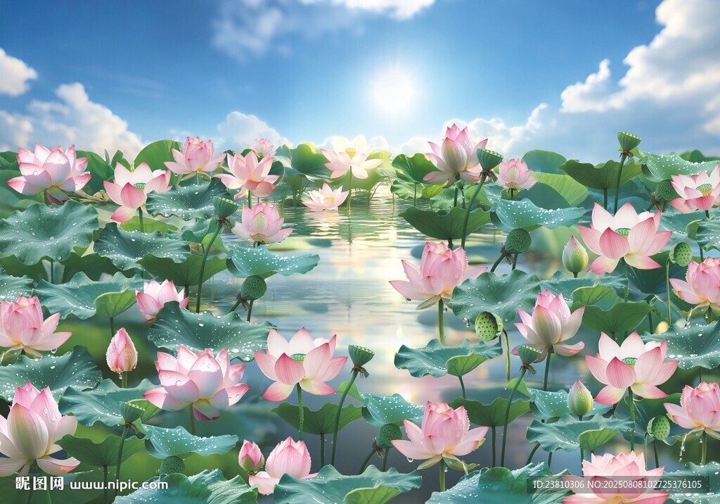 荷花装饰画