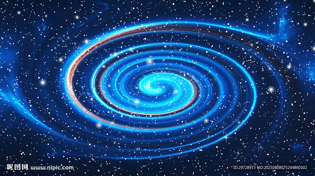 蓝色星空图