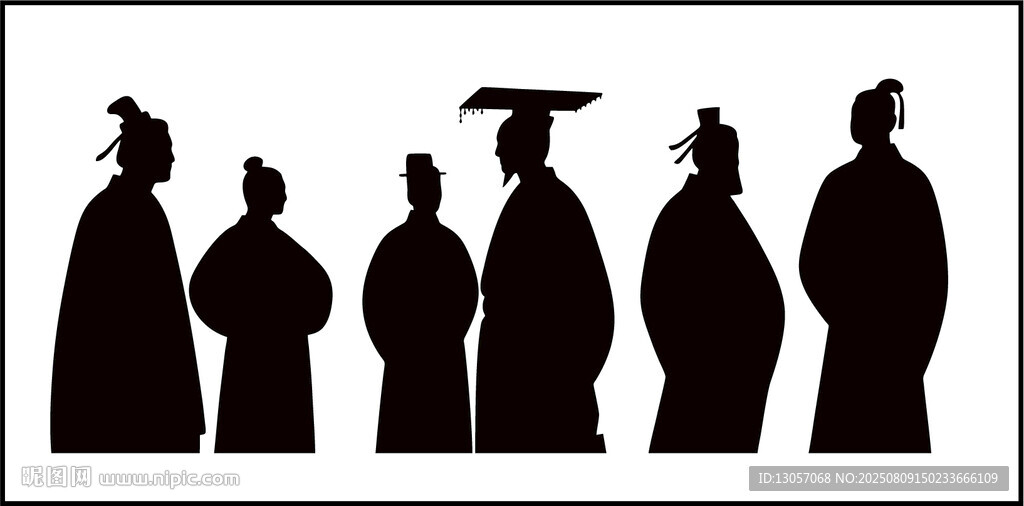 古代官员人物剪影
