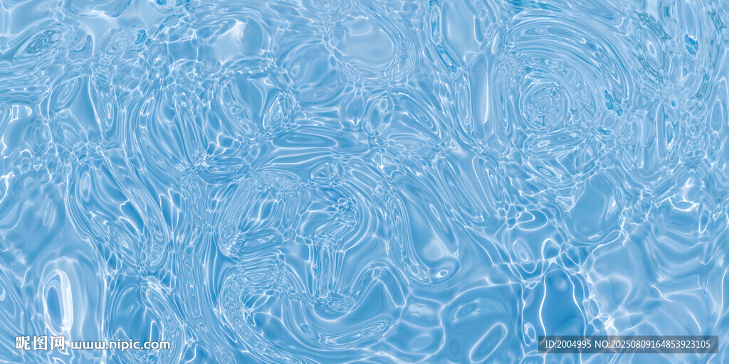 蓝色水波纹理背景图