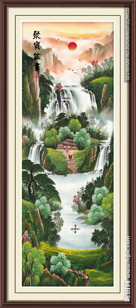 玄关山水画高山流水