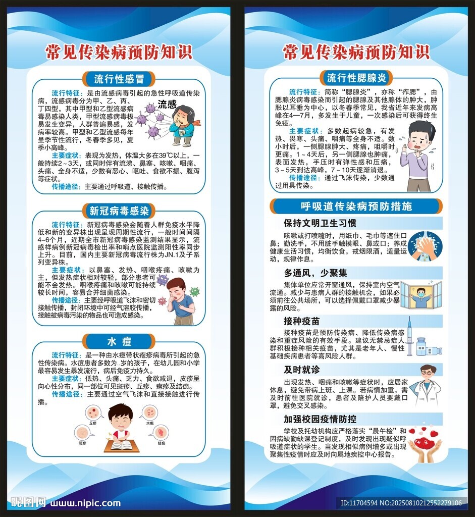 预防传染病知识展架