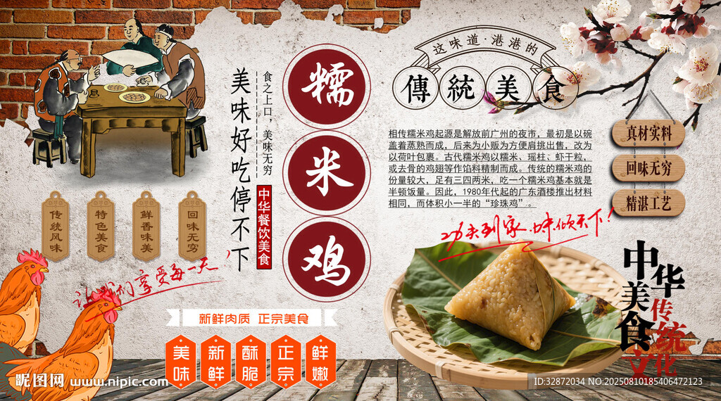 糯米鸡背景墙
