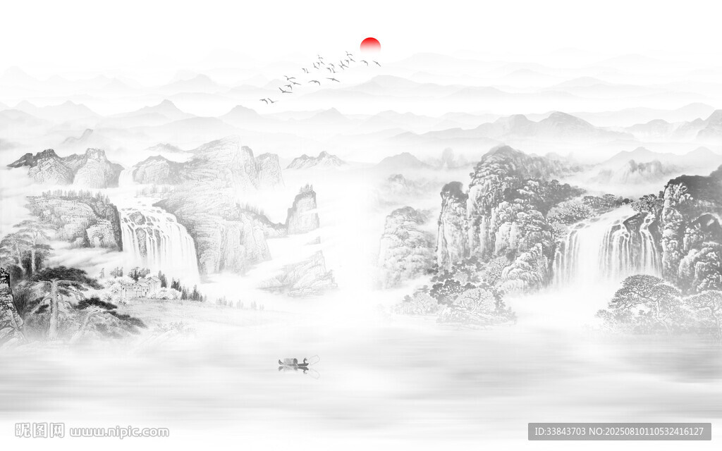 国画水墨山水