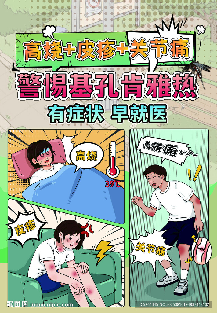 警惕基孔肯雅热 漫画