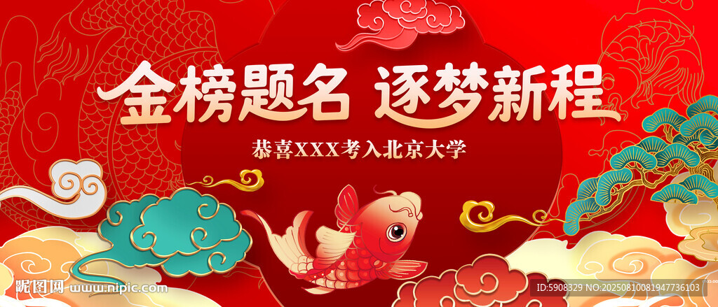 金榜题名升学宴背景