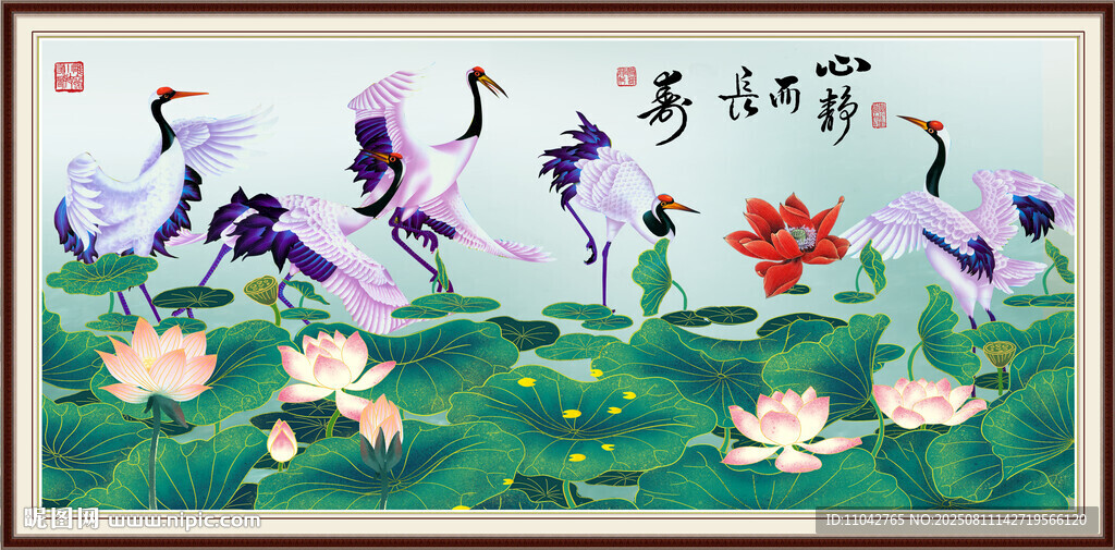 国画仙鹤图