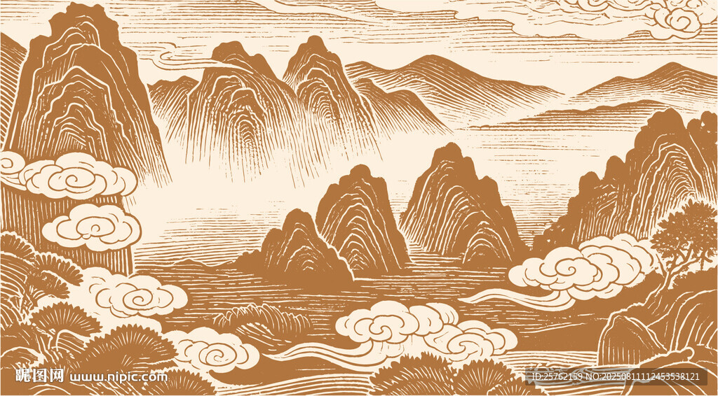 山水插画