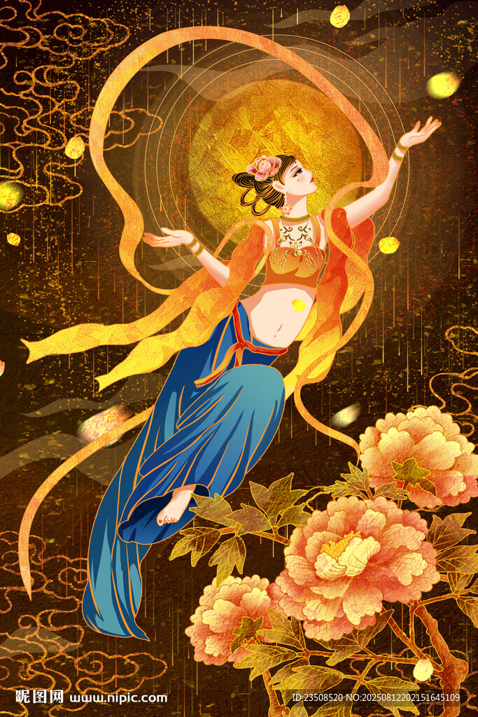 敦煌飞天插画