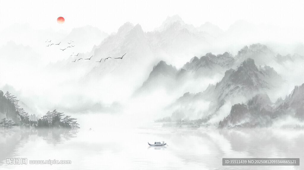 新中式意境山水画
