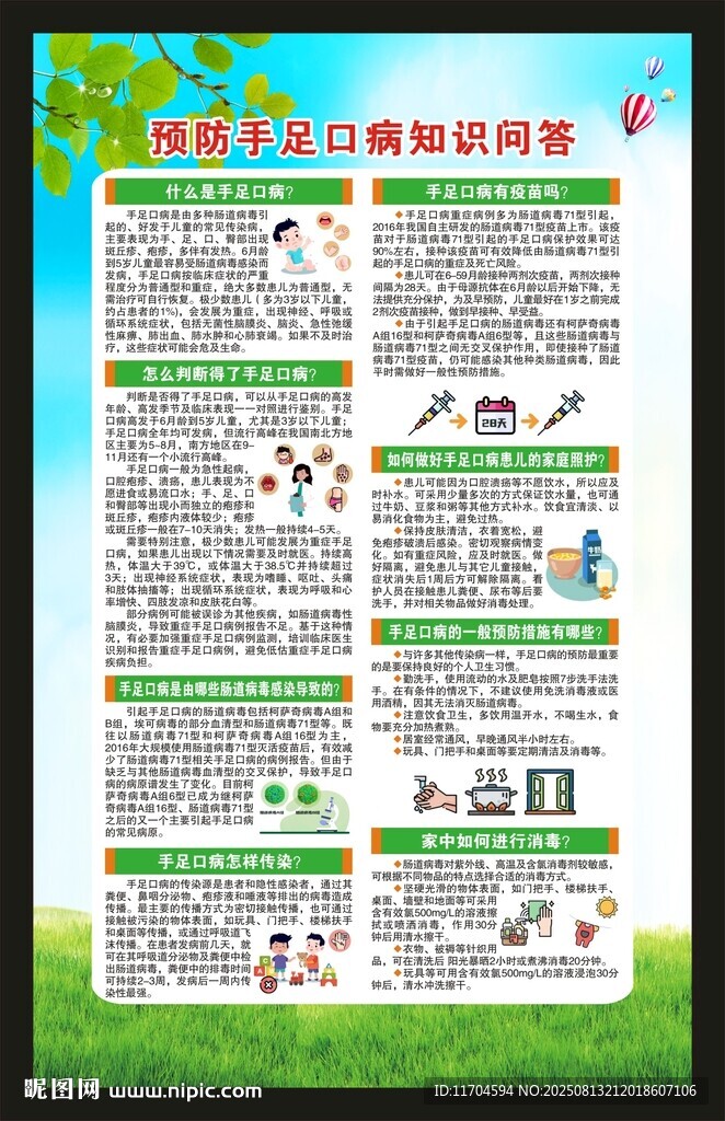 预防手足口病知识海报