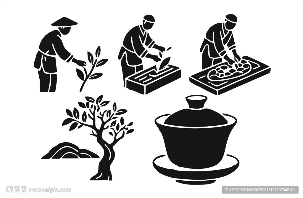 传统制茶工艺场景图