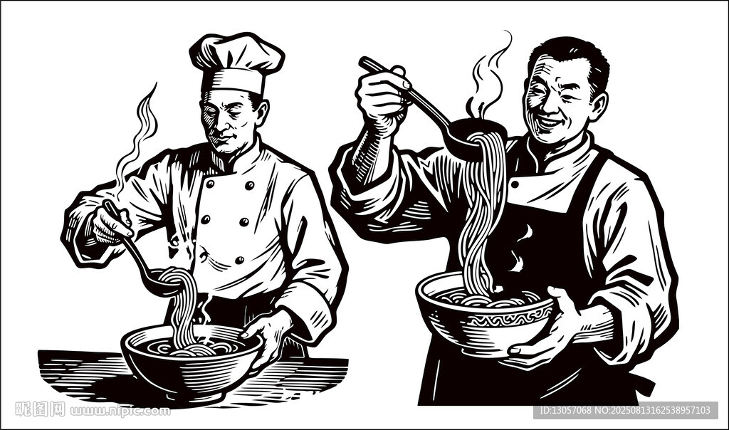 厨师展示烹饪技艺瞬间