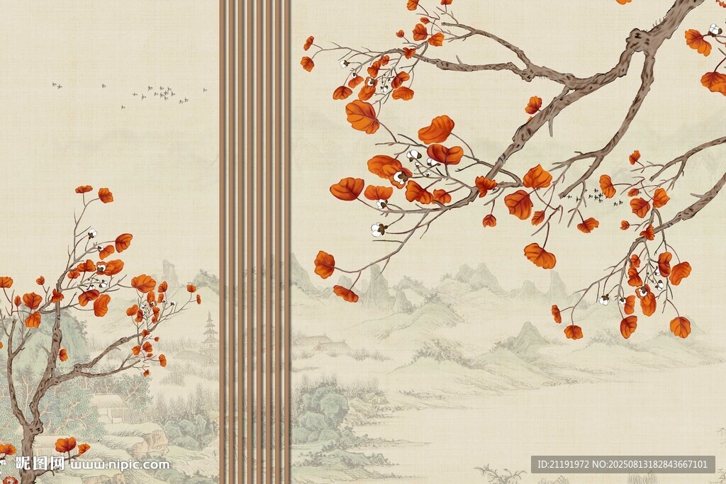 新中式山水装饰画
