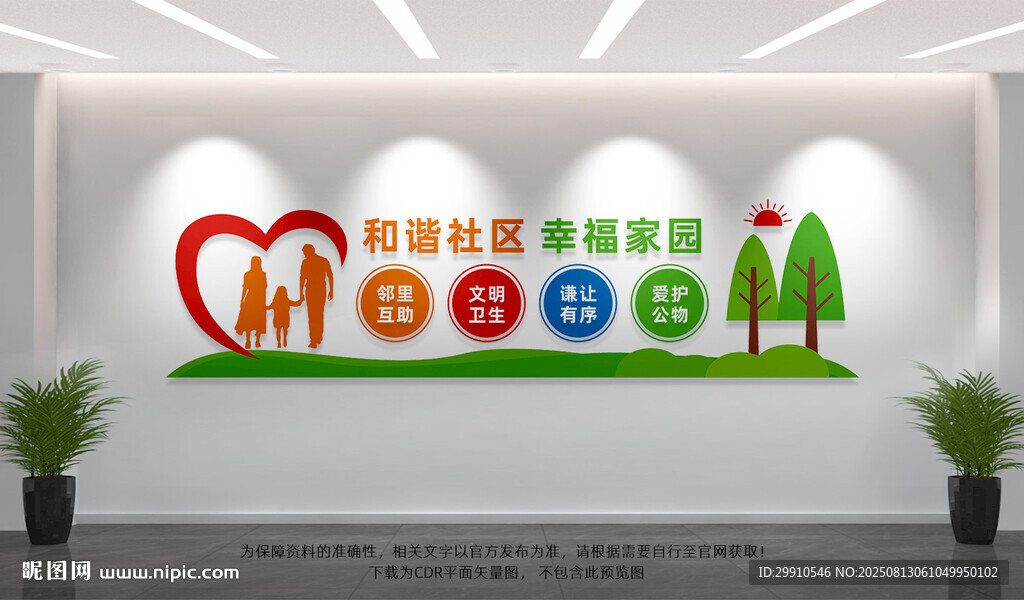 和谐社区文化墙