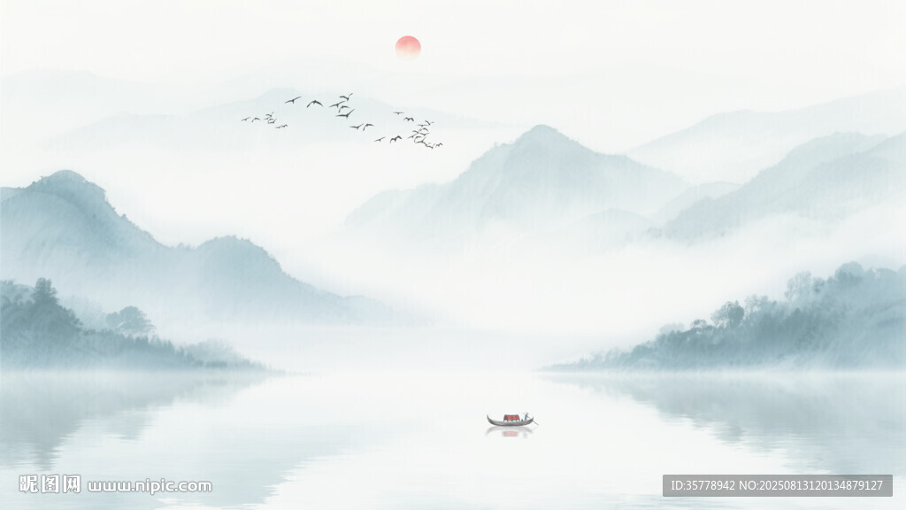 国画水墨山水