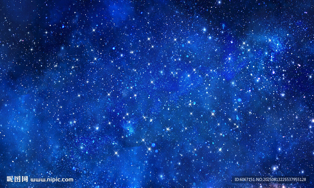 璀璨蓝色星空宇宙星空图