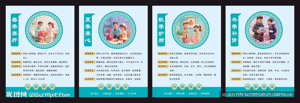 四季养生海报