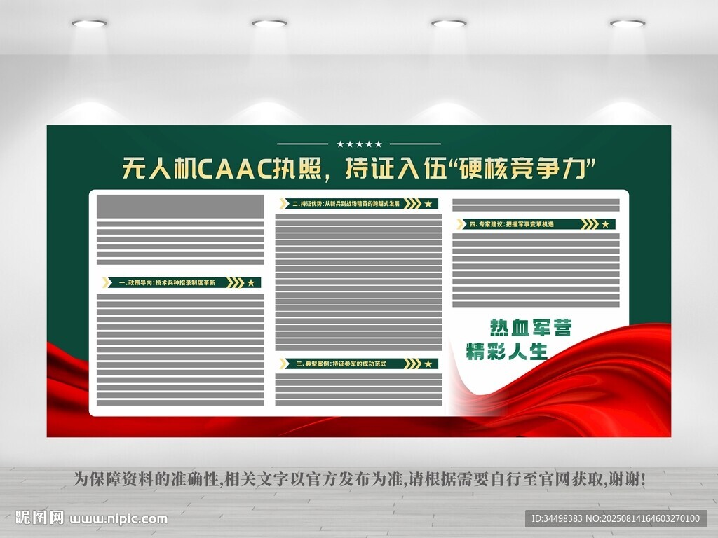 无人机入伍展板