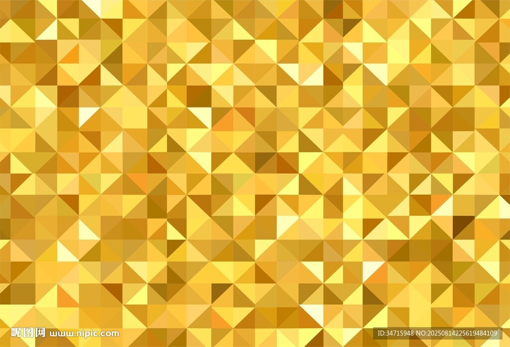 金色三角几何图案背景