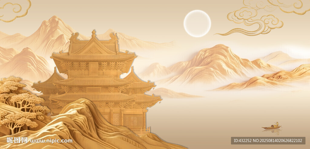 古风山水楼阁图