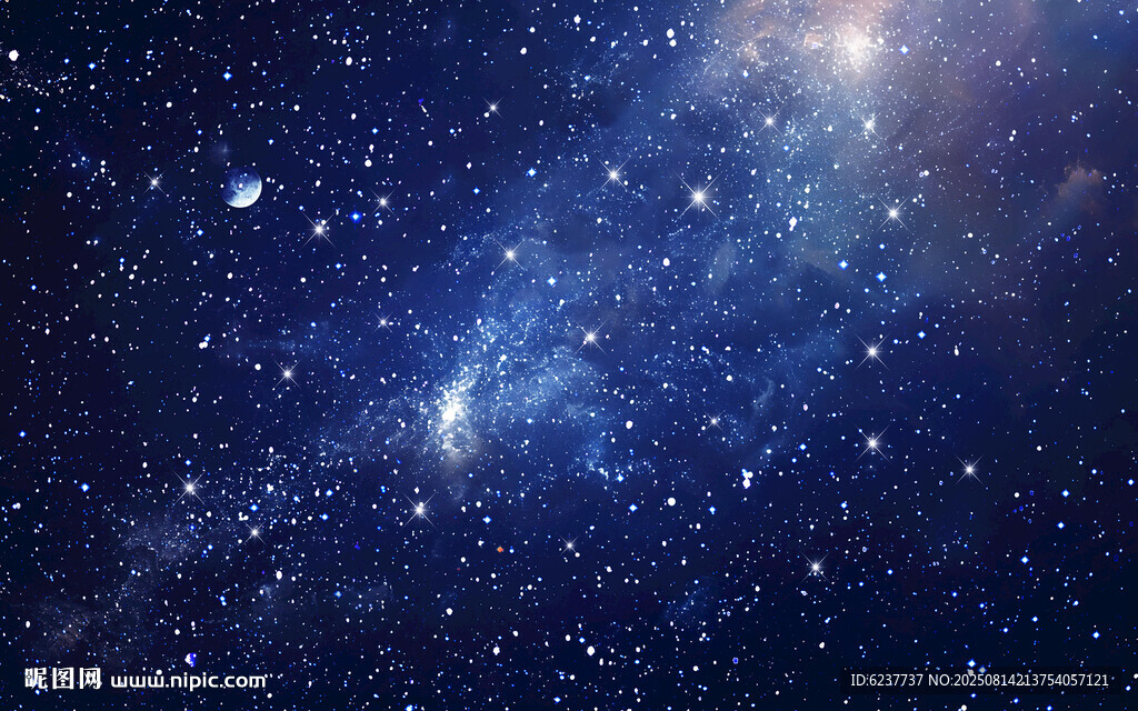 蓝色星空背景墙