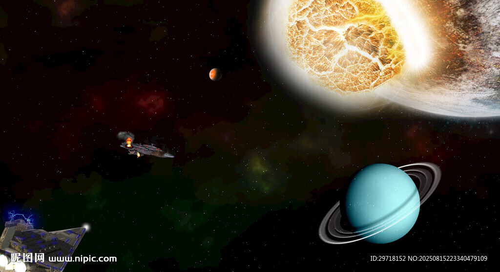 梦幻宇宙中的星球与飞船