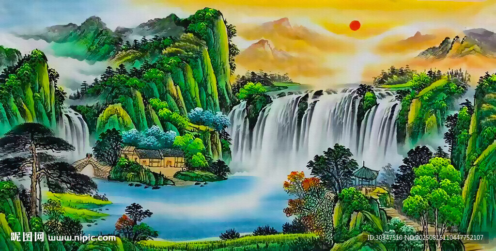 客厅山水挂画