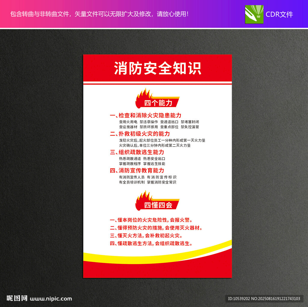 消防安全知识宣传海报