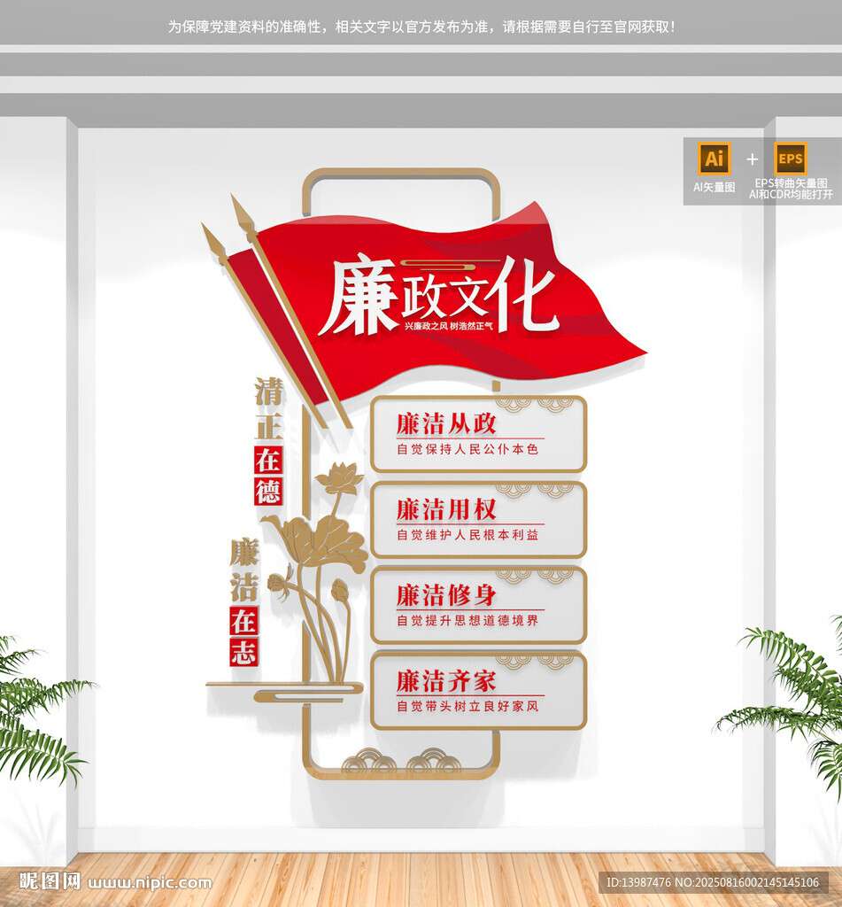 竖版廉政文化墙