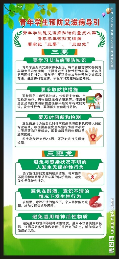 艾滋病日展架