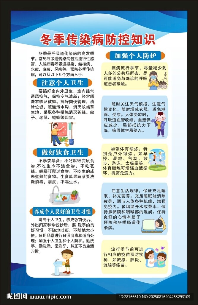 冬季健康教育海报
