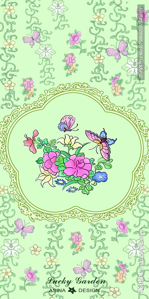 花卉蝴蝶装饰图案