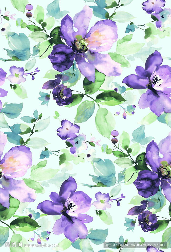 水彩花