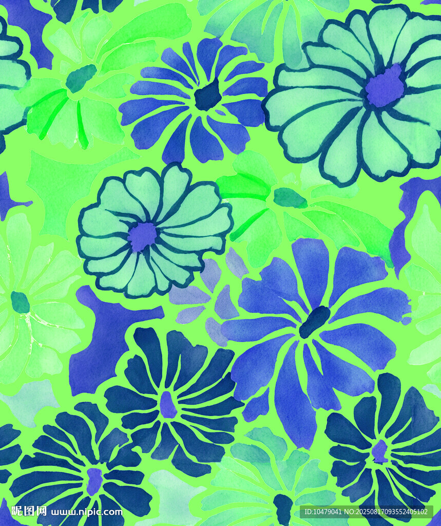 水彩花