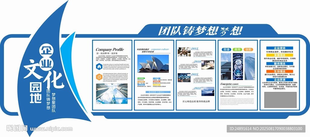 企业团队文化墙