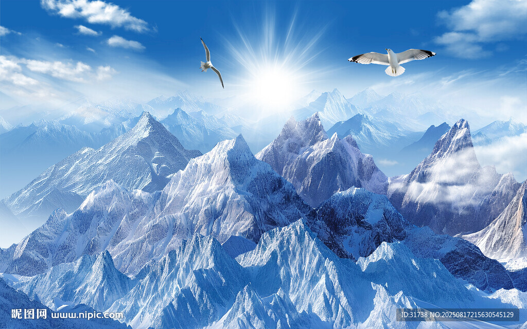 雪山背景墙