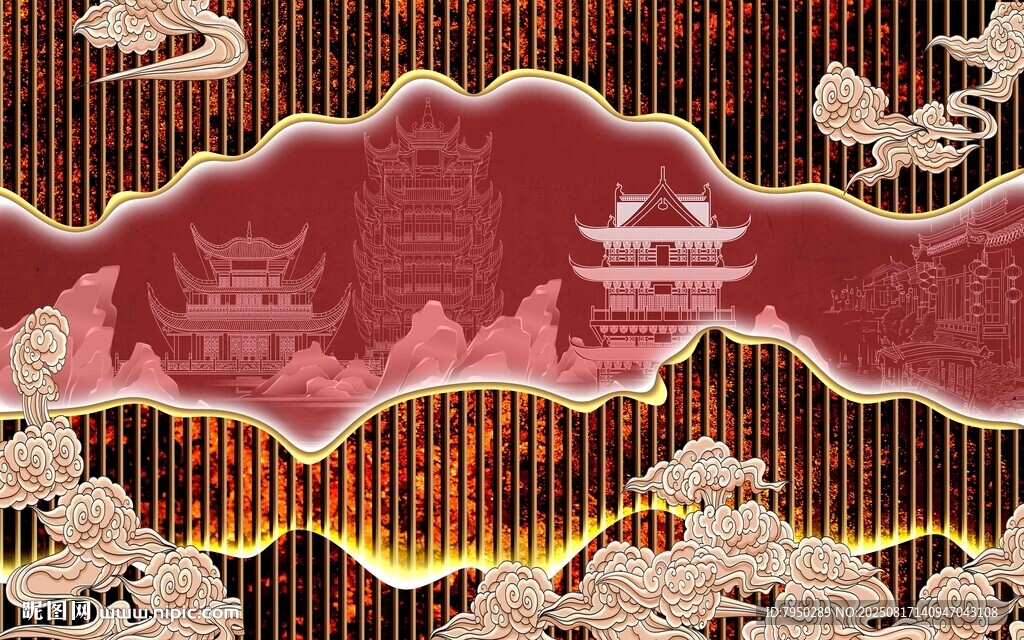 新中式背景墙