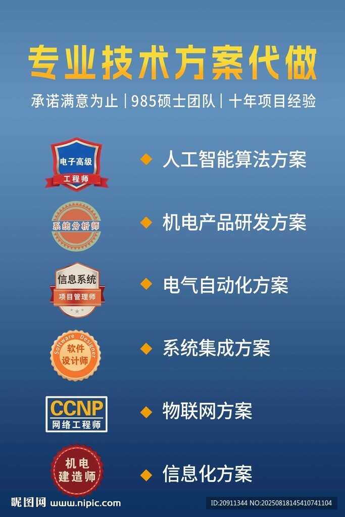 专业技术解决方案代做